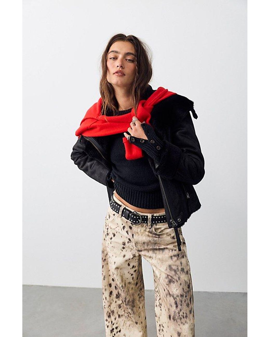 Free People Black Mila Pullover