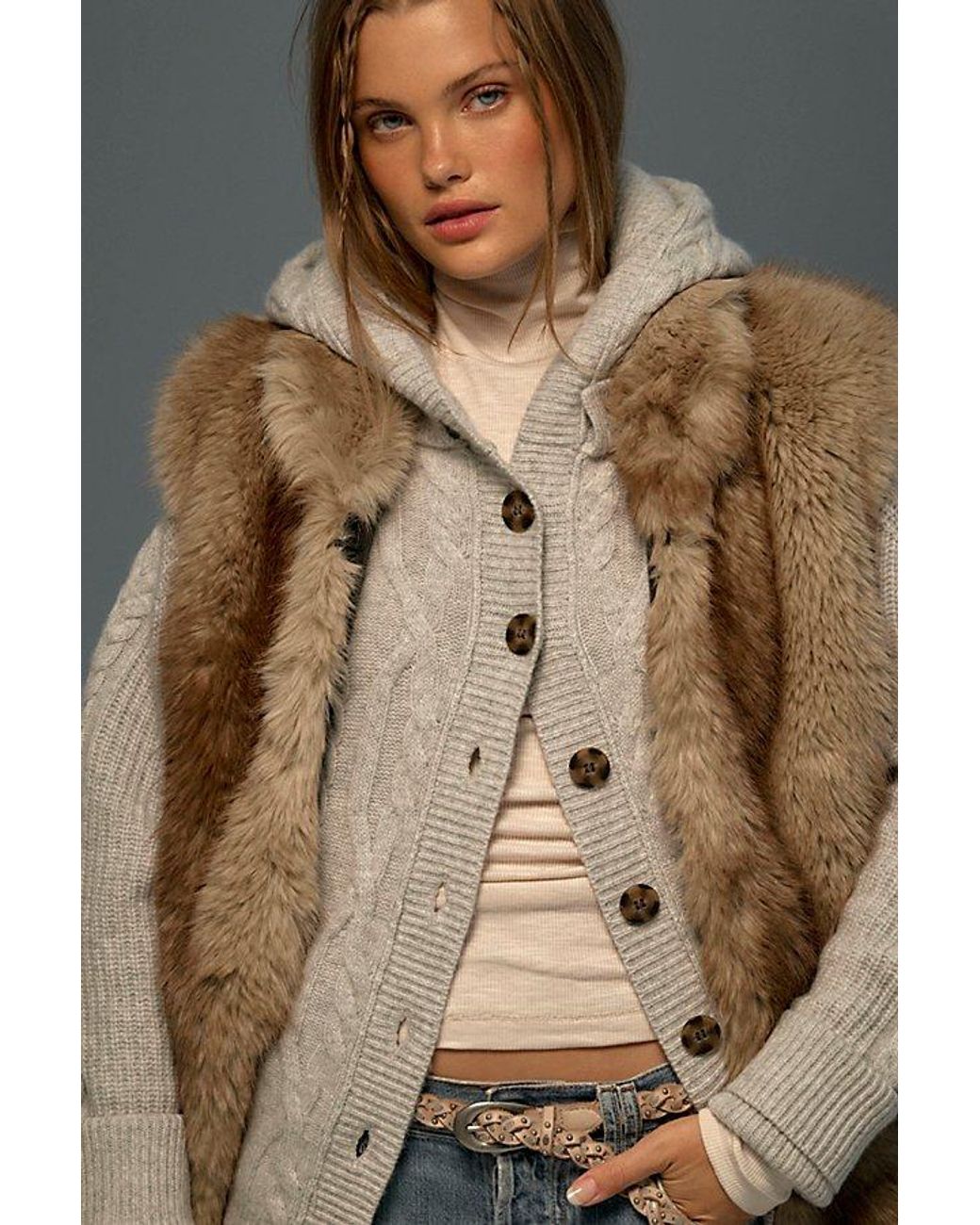 Intimately By Free People Brown Keeping It Light Ribbed Turtleneck Top By