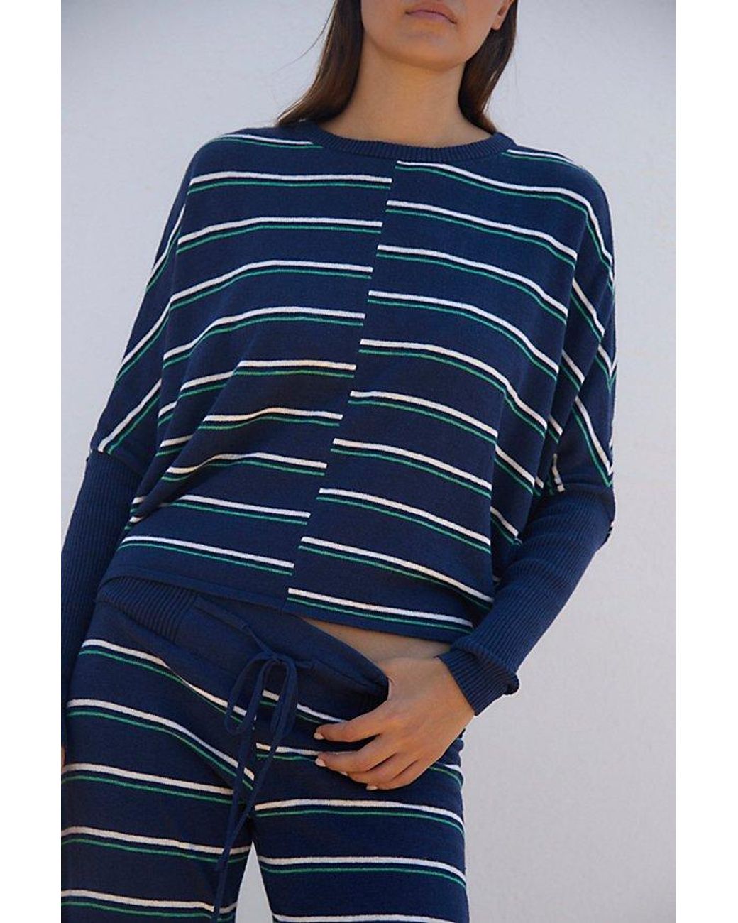 free-est Blue Sandstone Sweater Set By