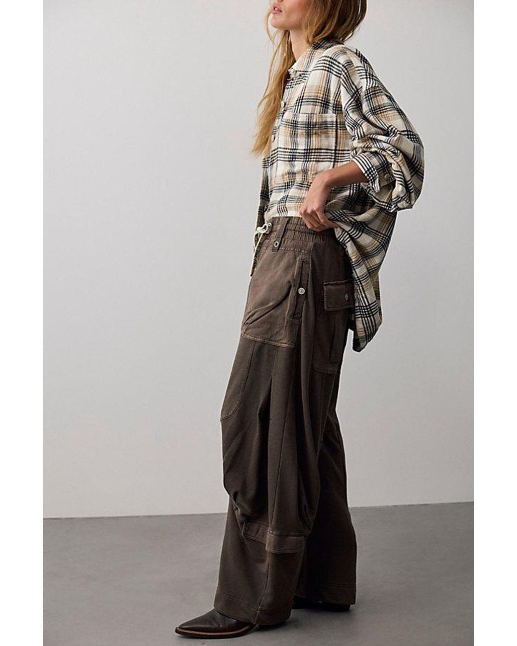 Free People Multicolor Onset Knit Pull-On Cargo Pants