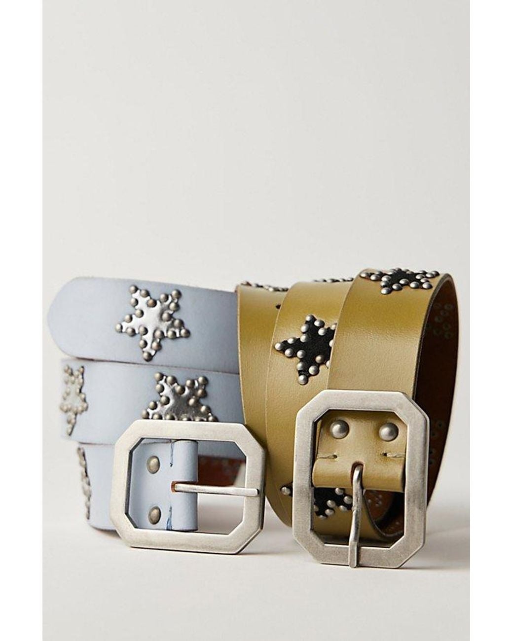 Free People Brown Starcrossed Studded Belt