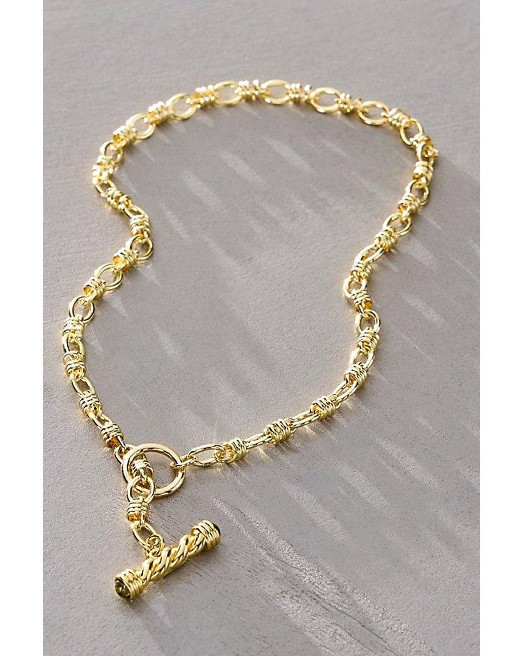 Daisy London Gray X Free People Alice T-Bar Necklace
