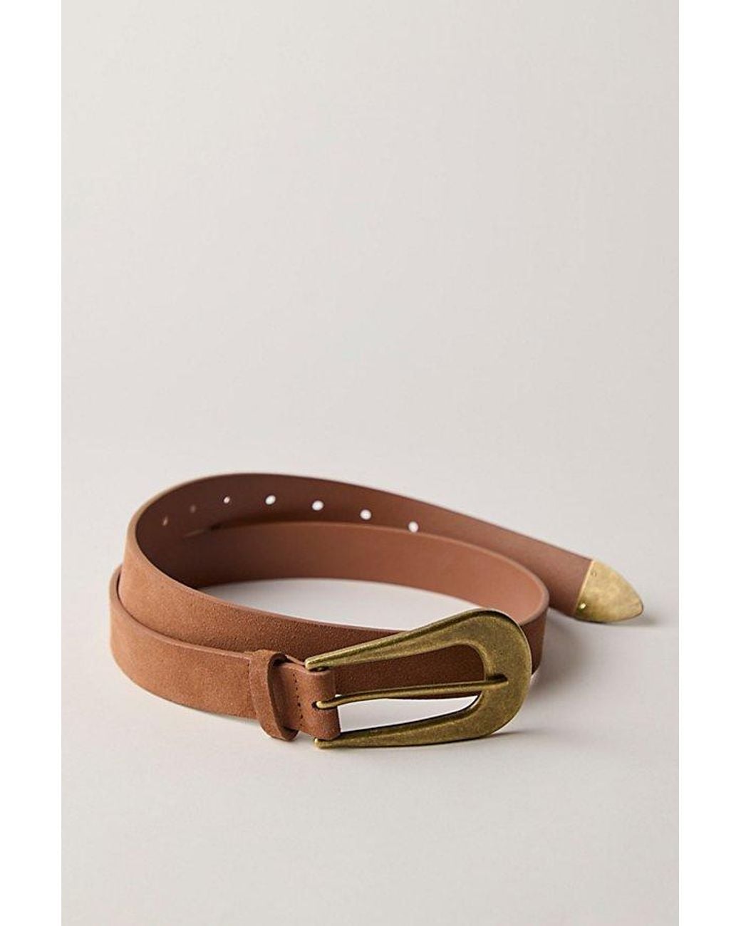 Free People Brown Cannon Suede Belt