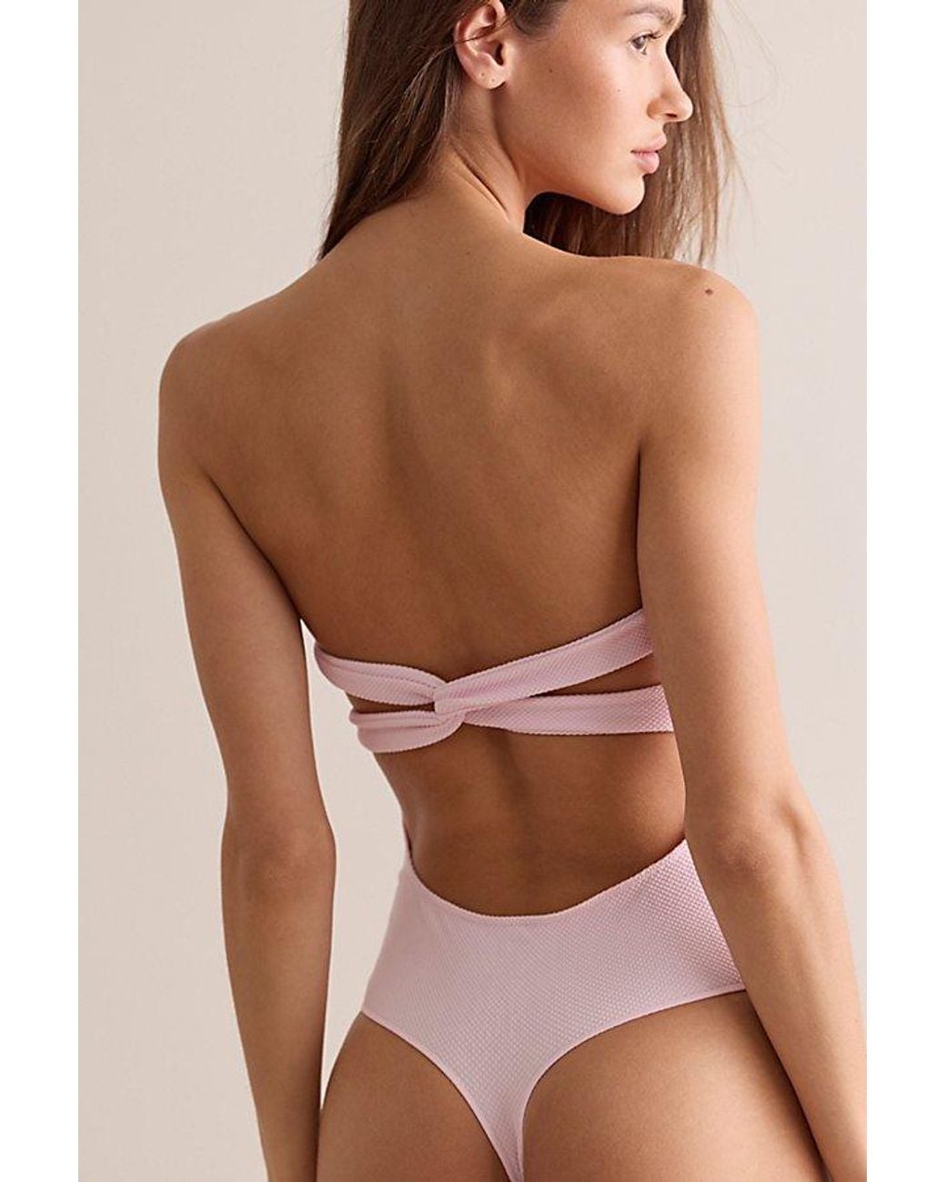Intimately By Free People Natural Round Two Pique Bodysuit By