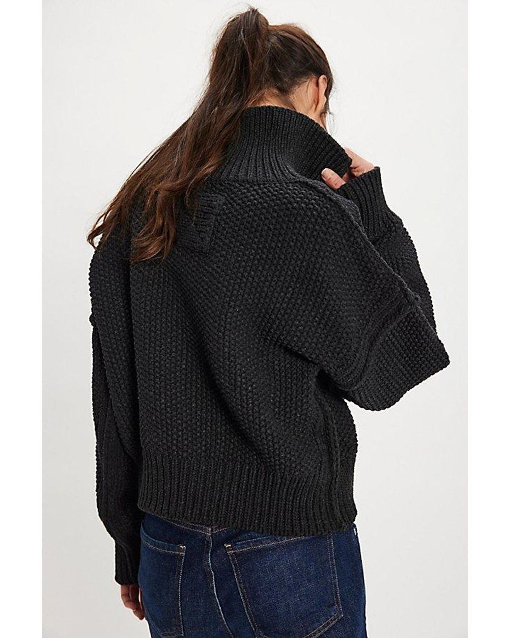 Free People Black Lil Lad Cardi