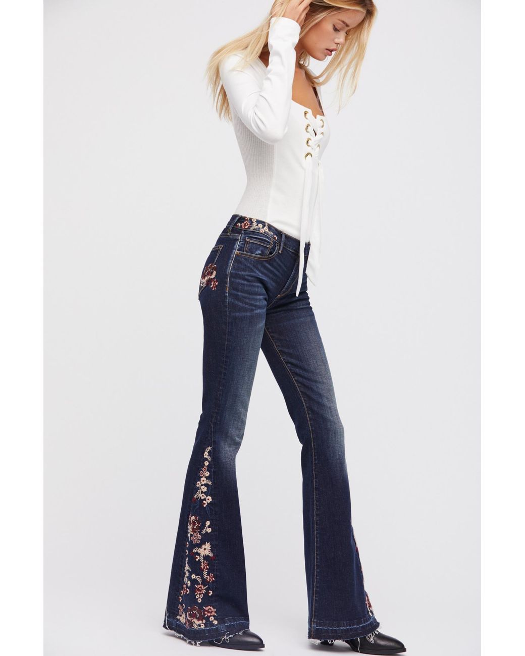 Free People Denim Driftwood Farrah 
