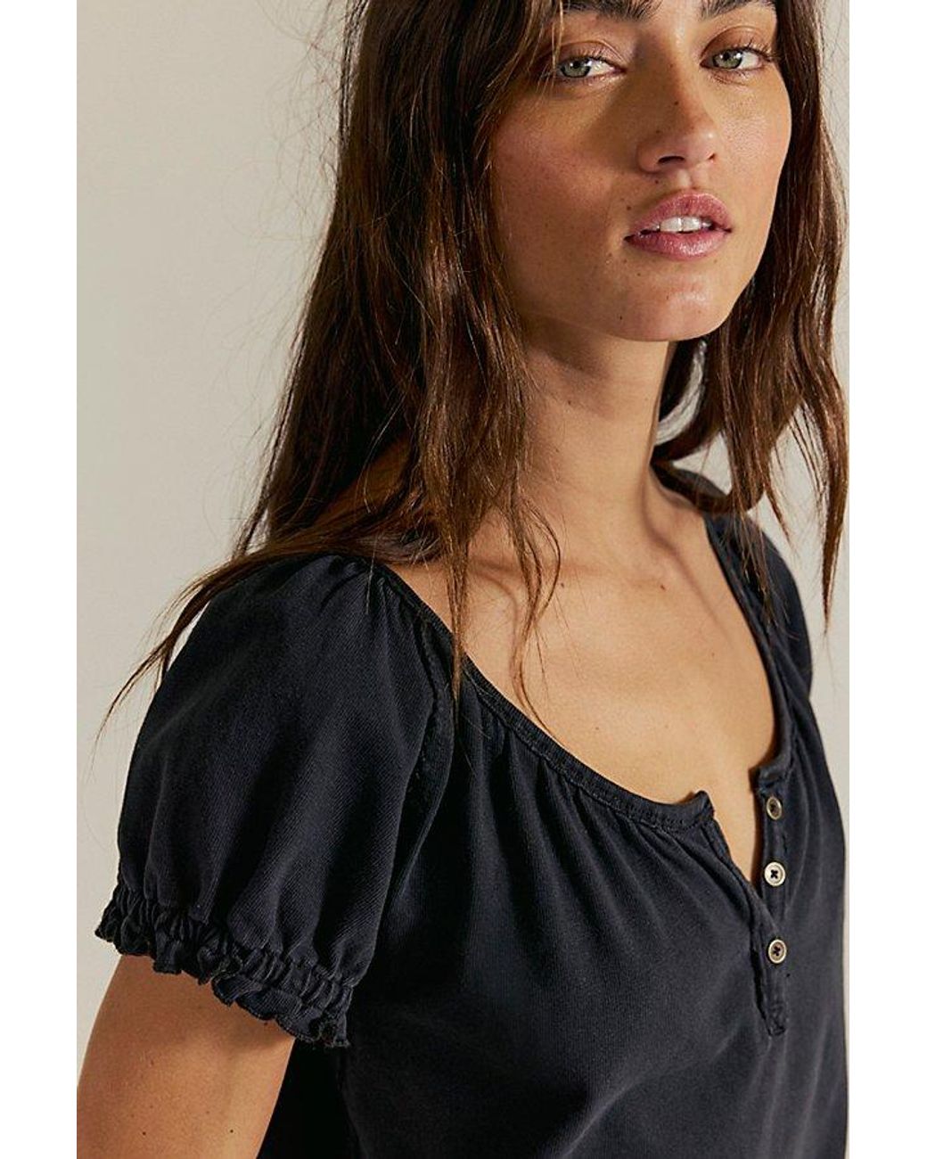 Free People Black Issa Tee