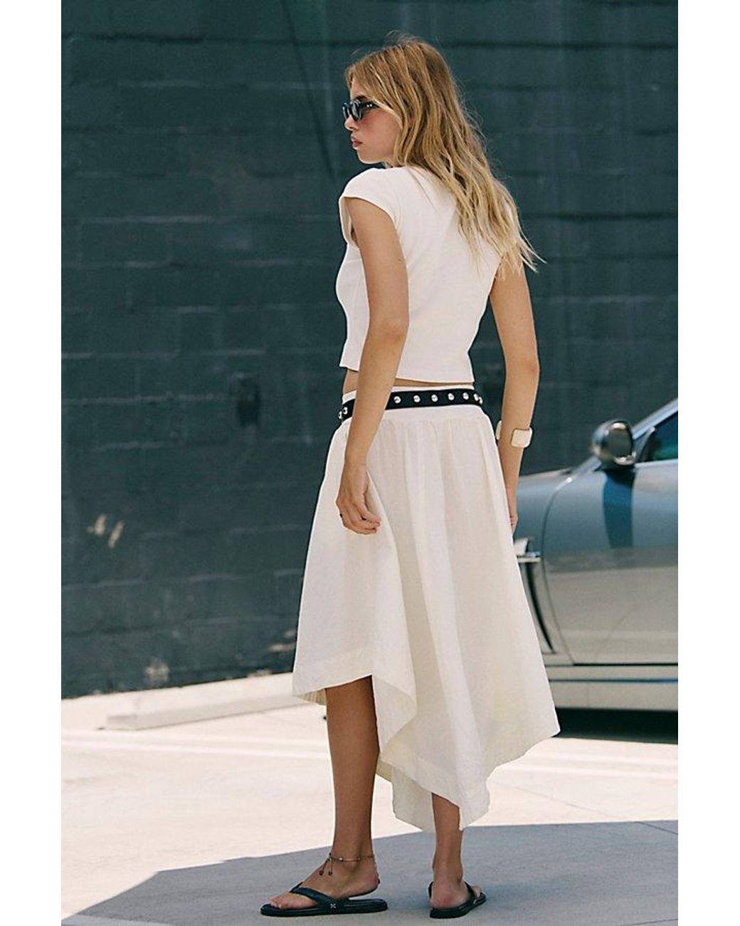 free-est Blue Annette Tee Skirt Set