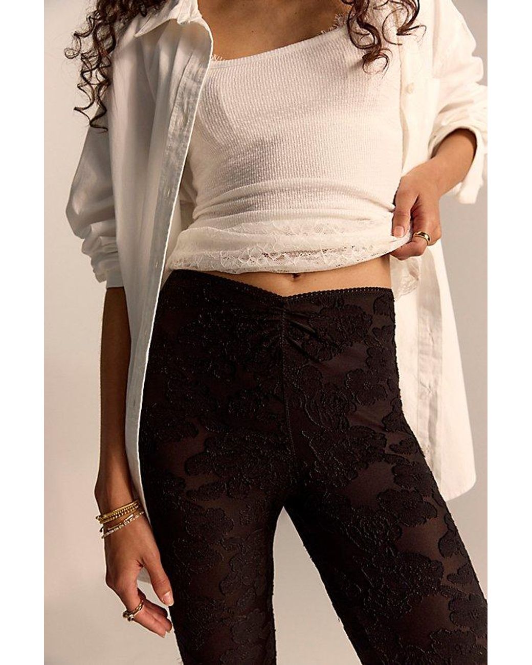 Intimately By Free People Black Night Shift Leggings By