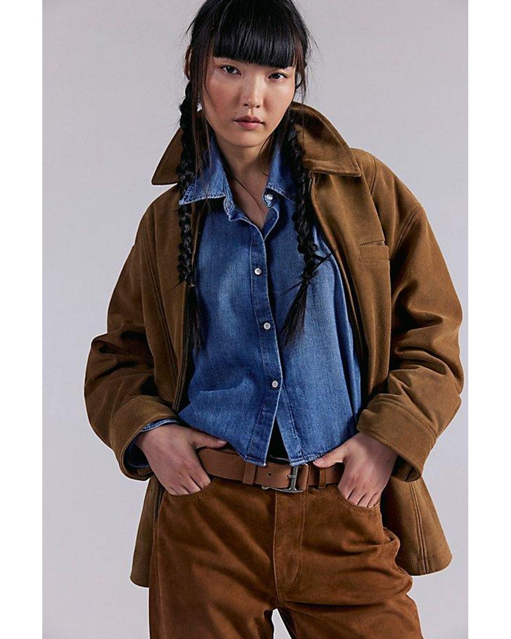 Free People Brown Carraway Leather Belt