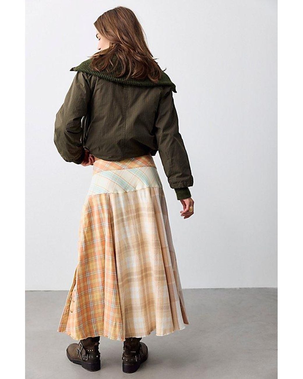 Free People Black Coven Rework Midi Skirt