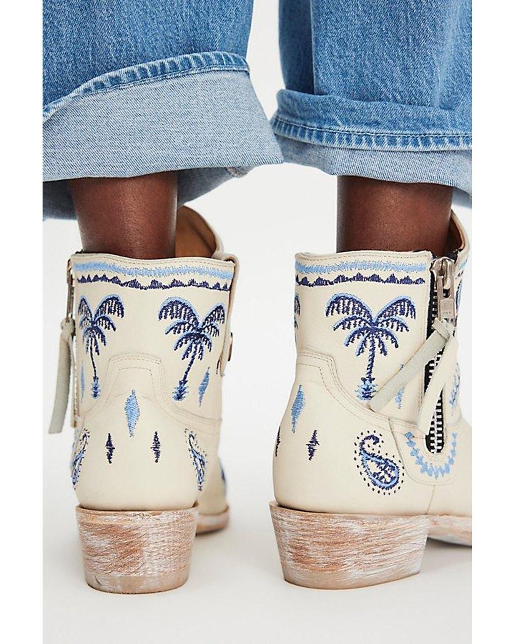 Mexicana Blue Scenic Route Embroidered Boots