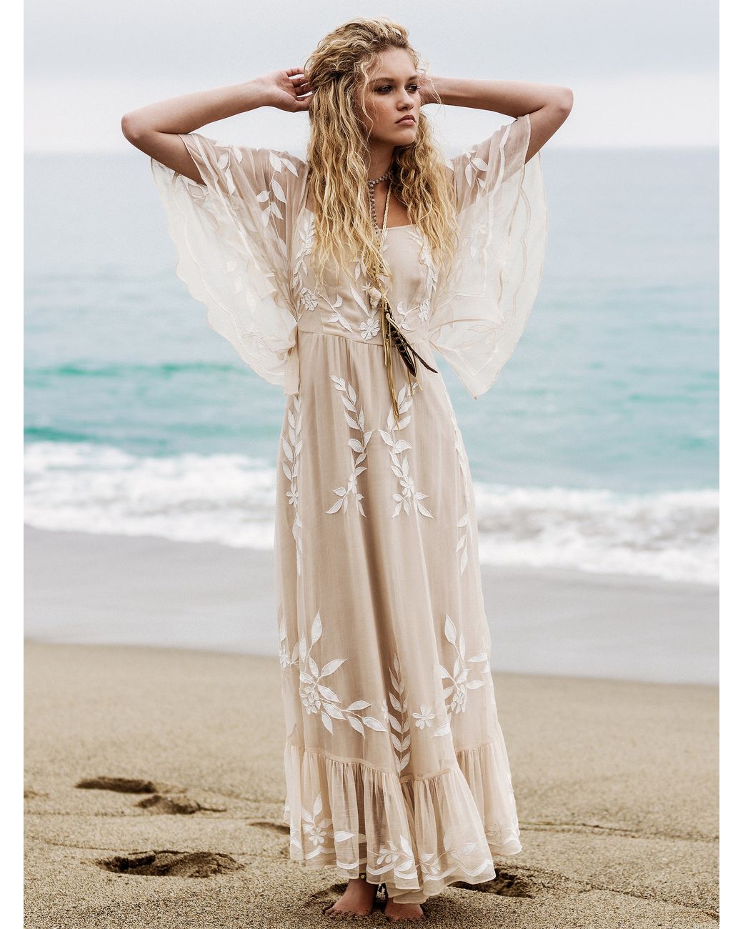 Free People Enchanted Forest Maxi Dress in Natural | Lyst