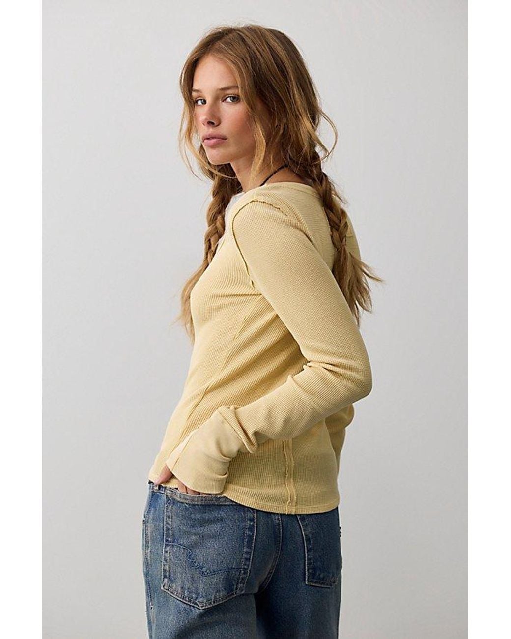 Free People Natural Easy Does It Scoop-Neck Top