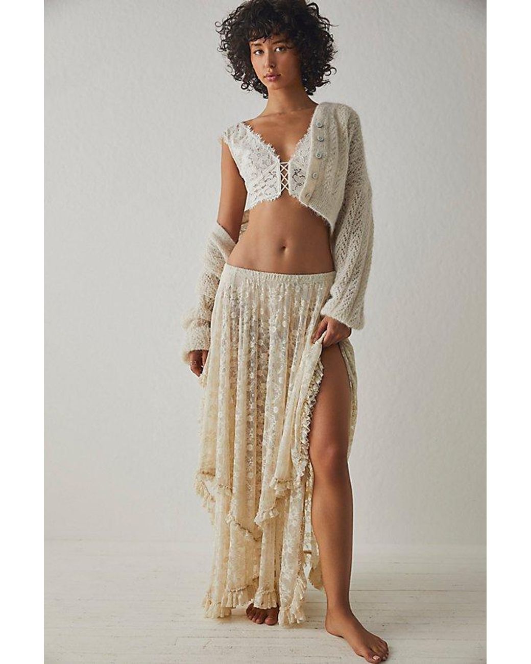 Intimately By Free People Natural French Courtship Half Slip
