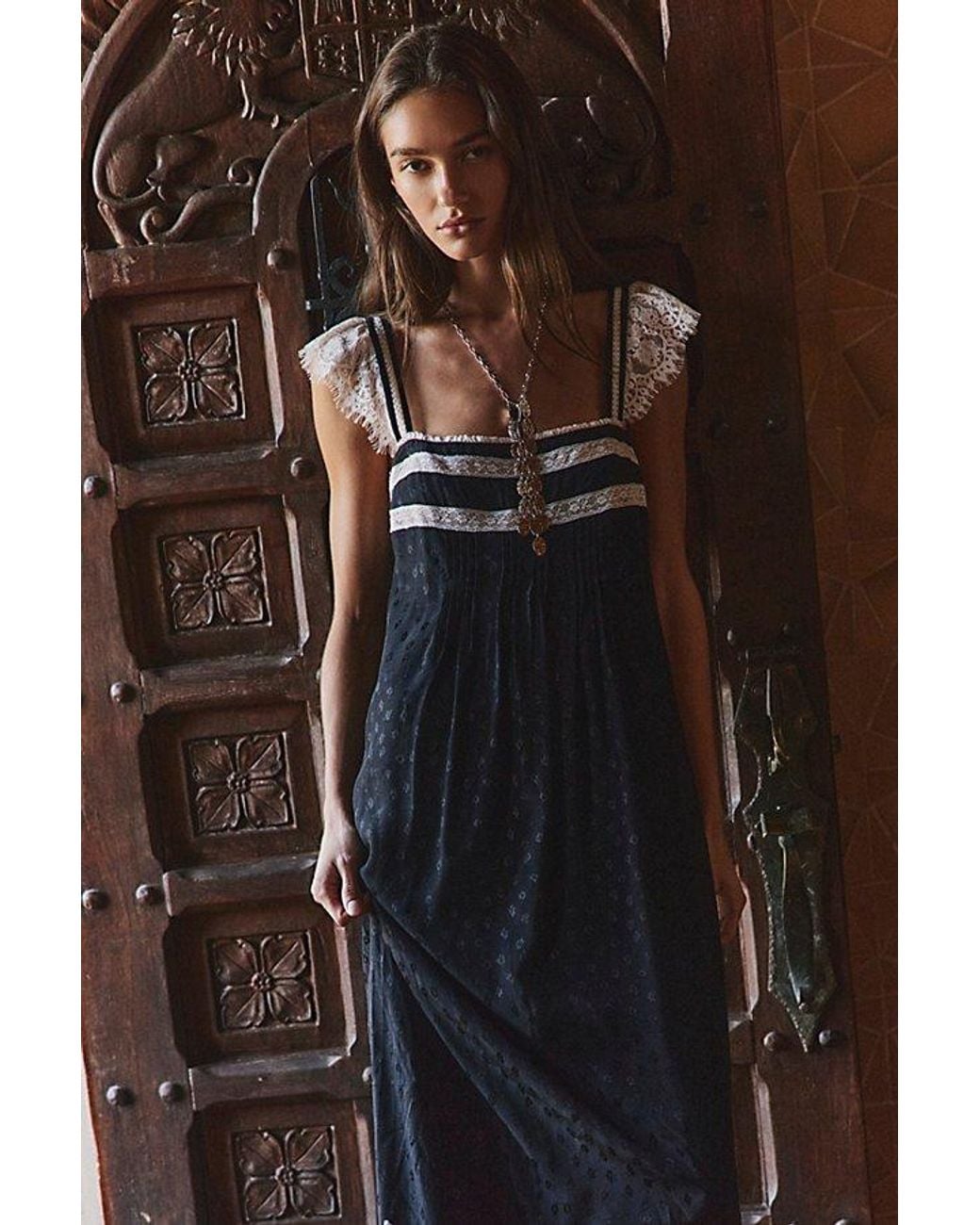 Free People Brown Priscilla Midi Dress