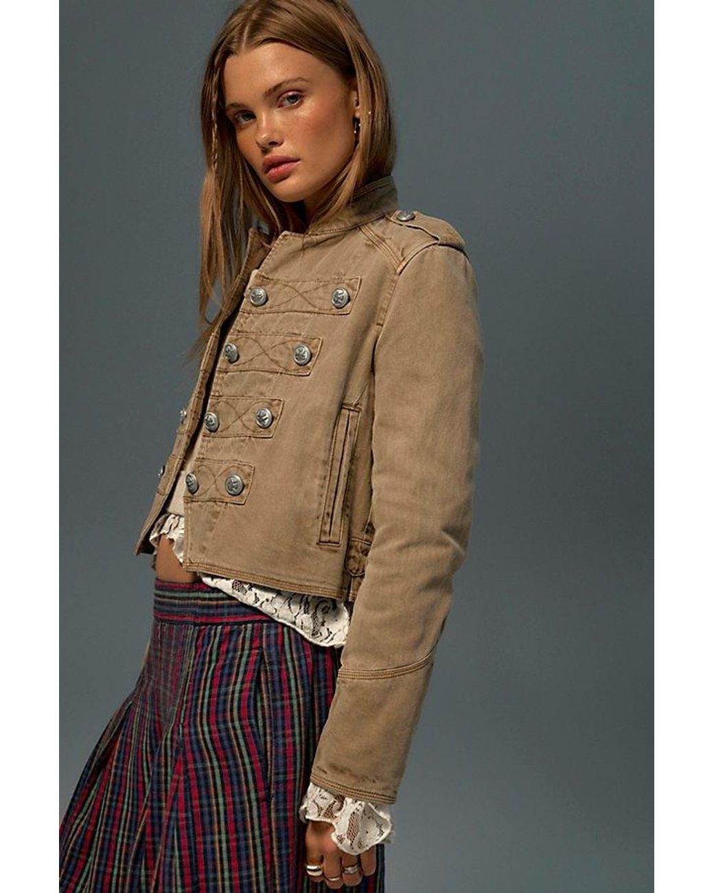 Free People Natural Ryland Band Jacket