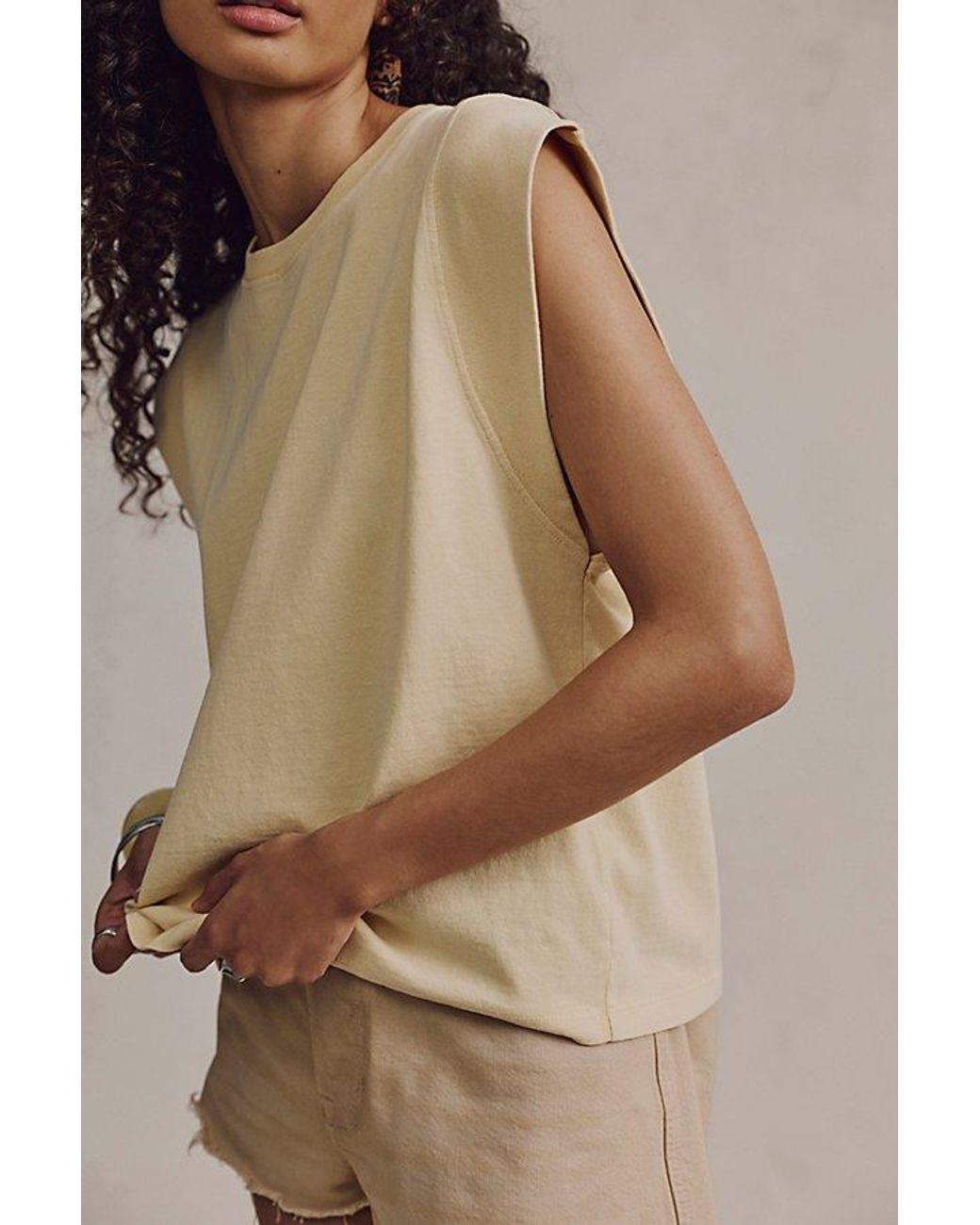 Free People Brown Atlas Muscle Tee