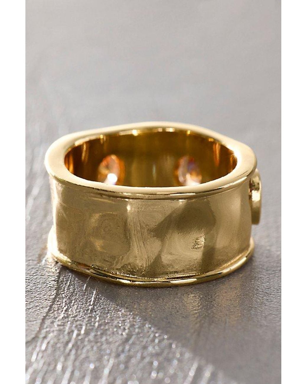 Daisy London Metallic X Free People Nellie Triple Stone Ring