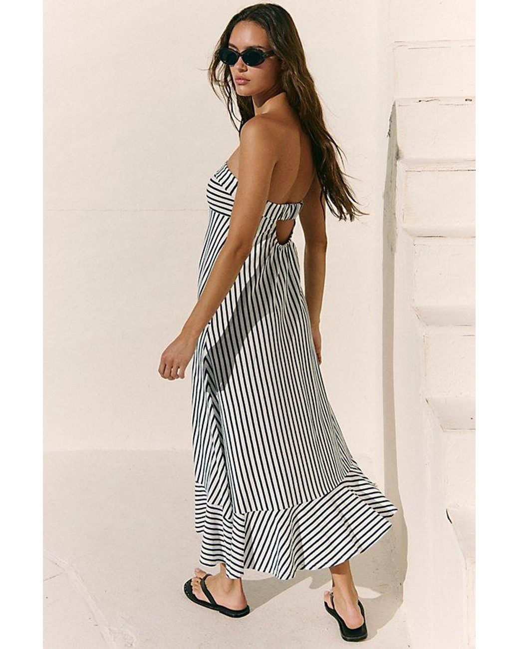 Free People Sadie Striped Midi Dress | Lyst