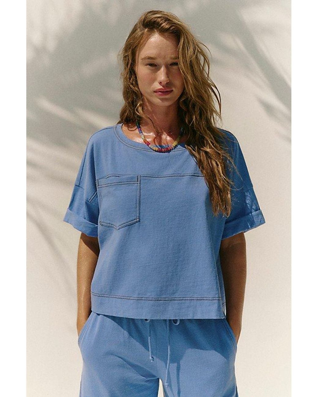 free-est Blue Leandra Pant Set