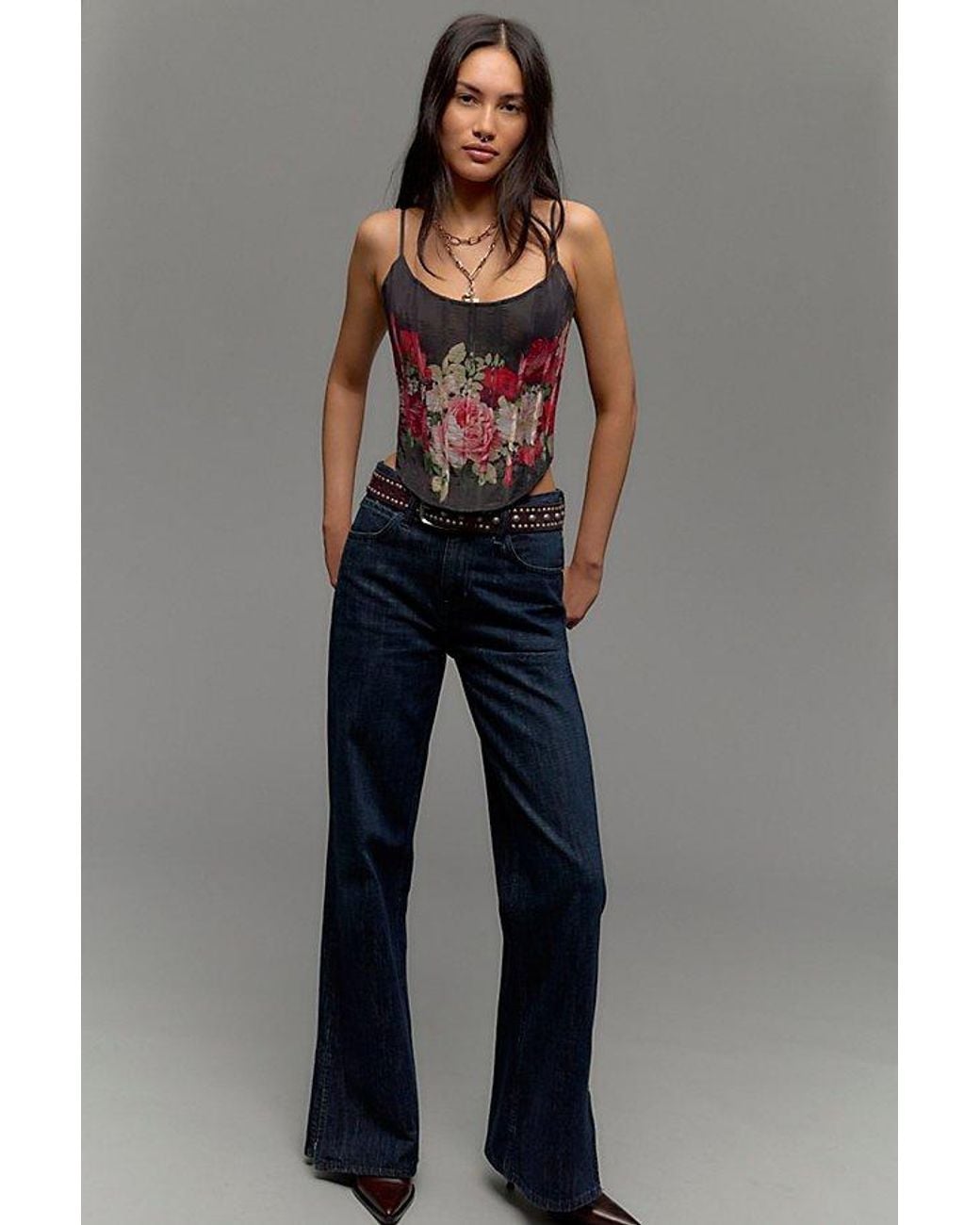 retroféte Brown Moxie Corset Top