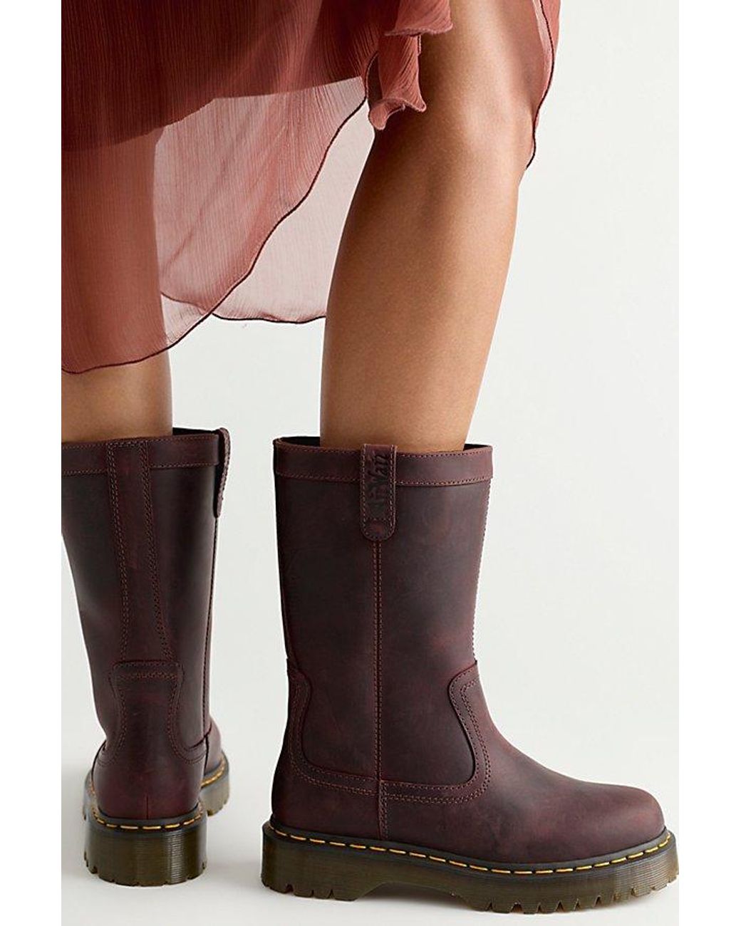 Dr. Martens Red Anistone Pull-On Boots Shoe