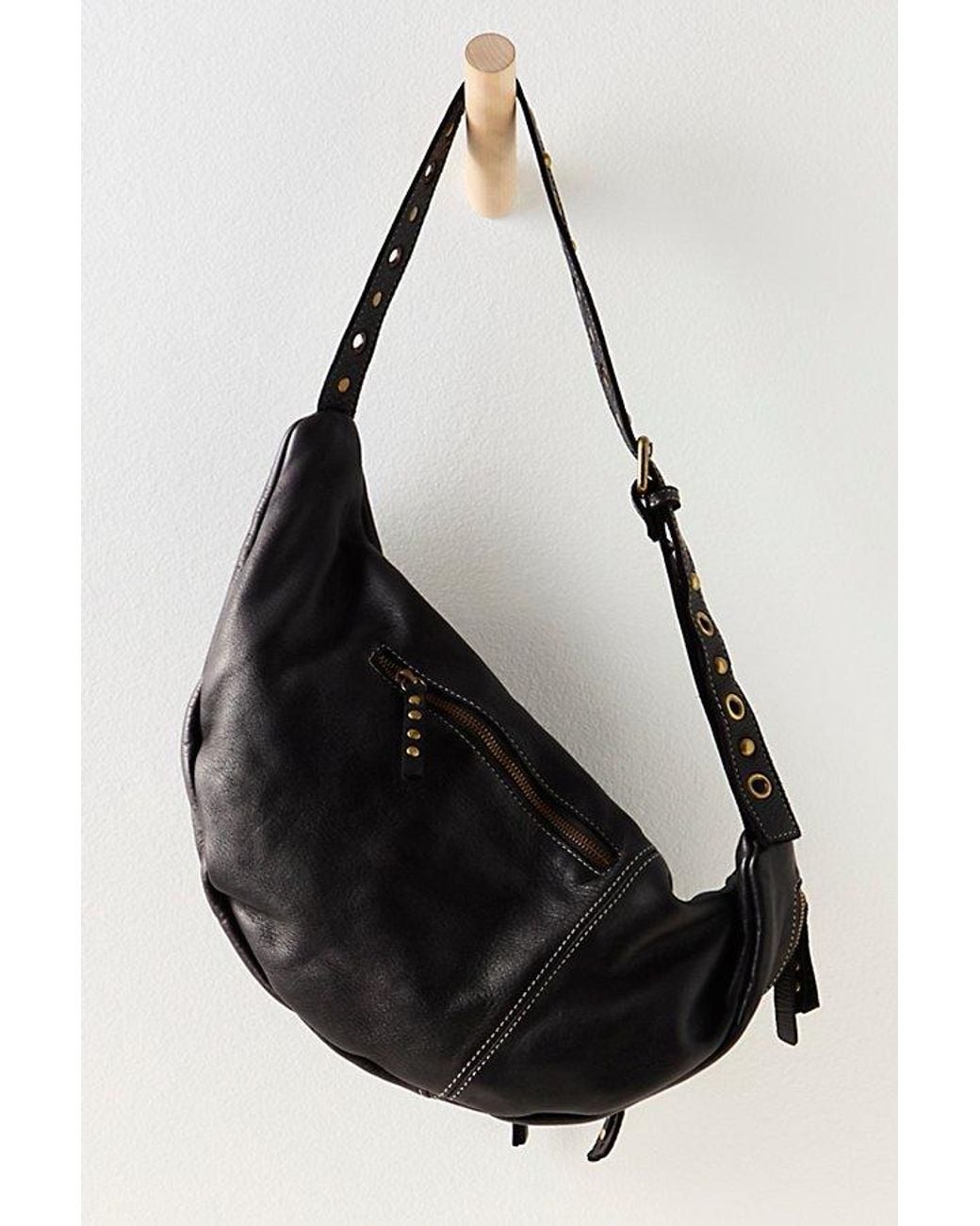 Free People Black Bolsa Nova Bella Sling Bag