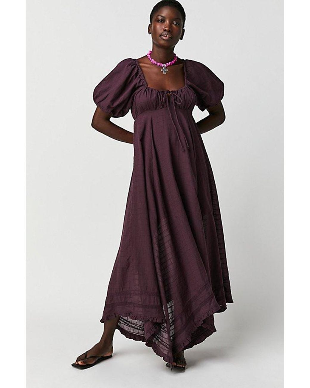 knee length dresses for ladies Vitamin A Women's Petra Maxi Dress - Summer Bloom EcoLinen