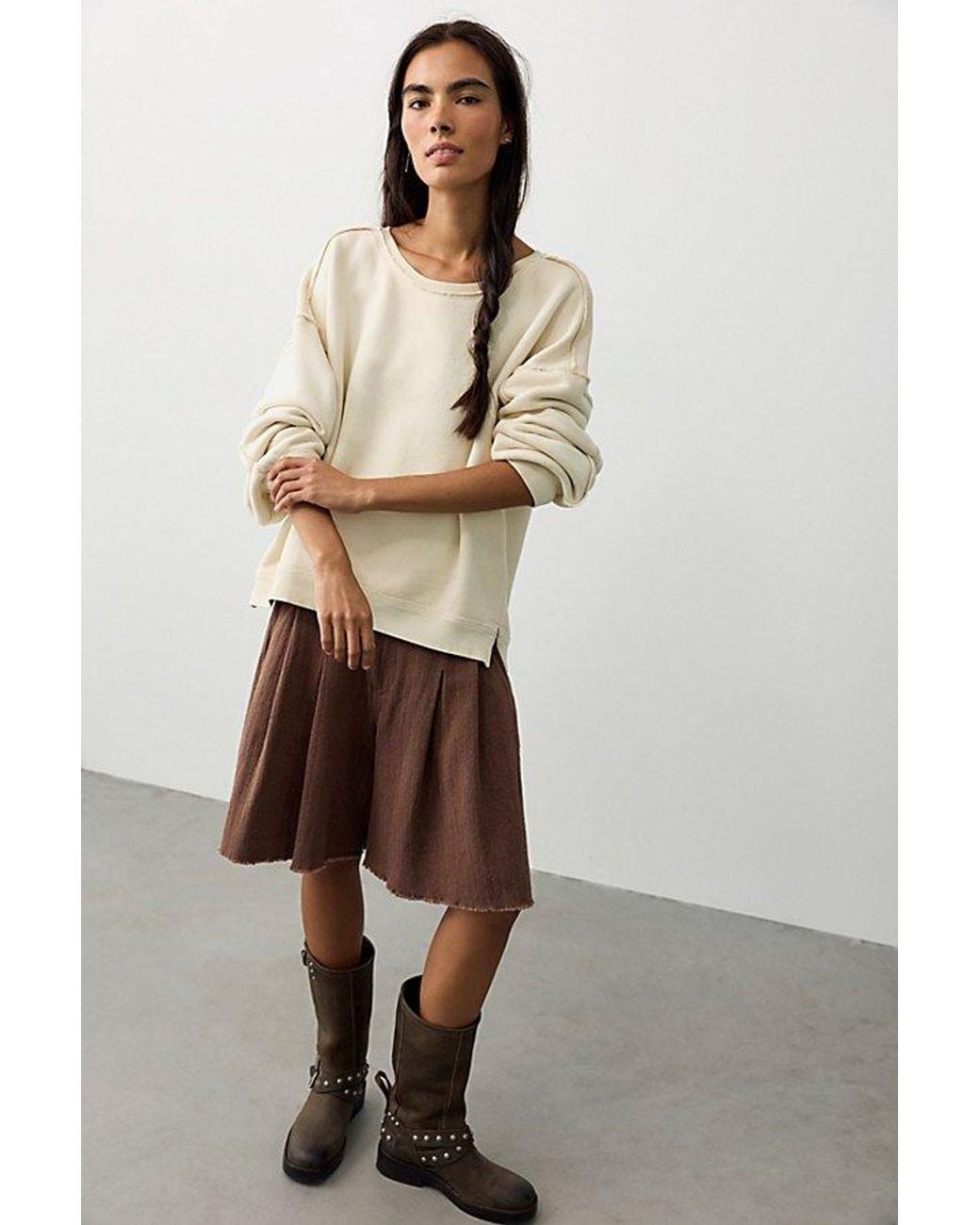 Free People Multicolor Faded Memory Long Sleeve Pullover