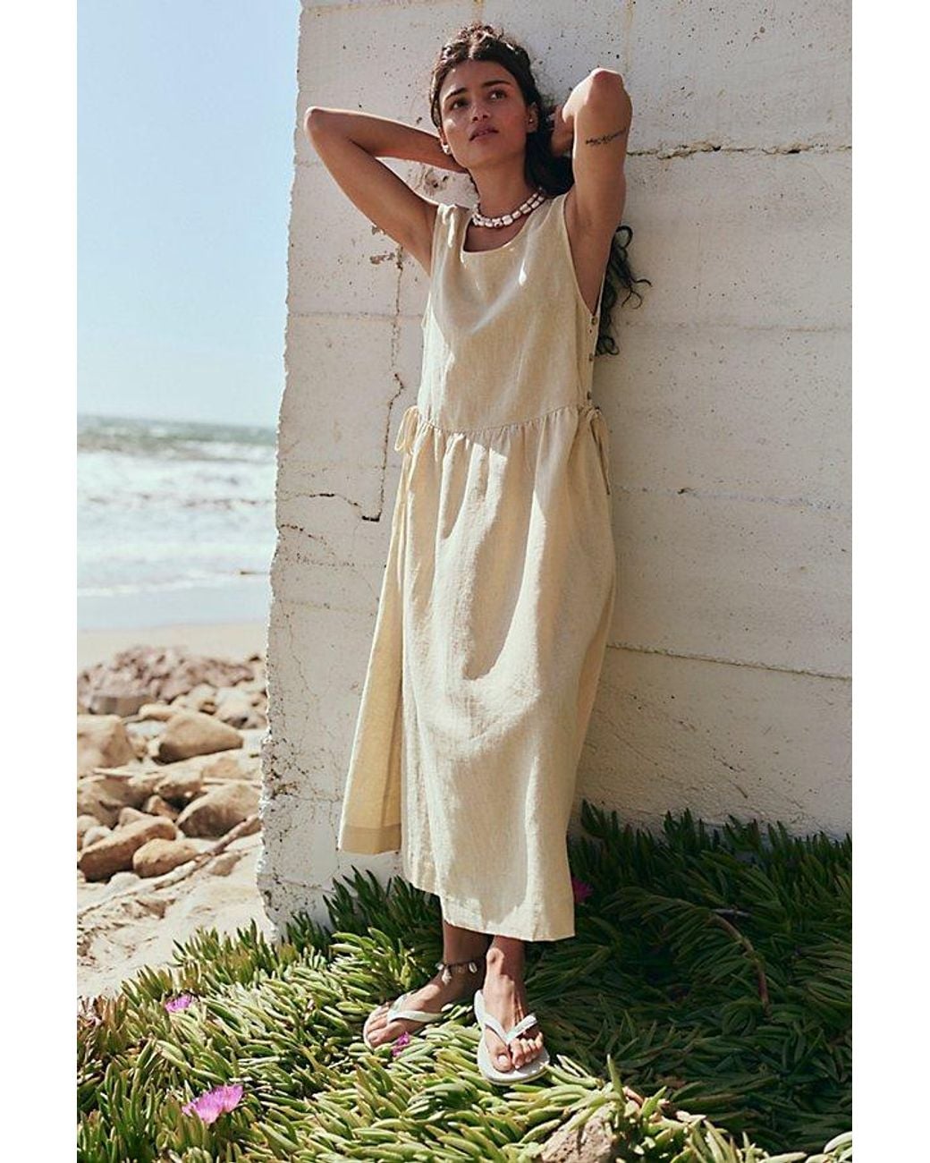 navy blue midi shirt dress Saint + Sofia Easy T-Shirt Midi Dress - Blue