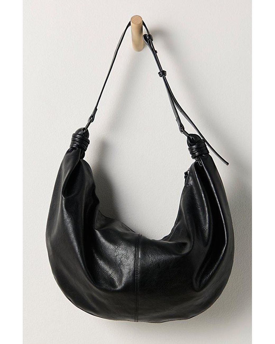 Free People Black Vegan Slouch Bag