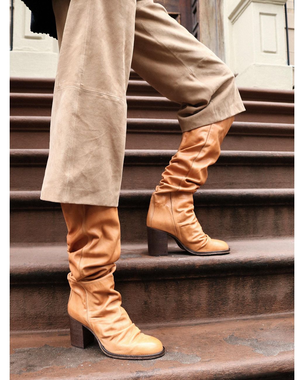 Free People Elle Tall Slouch Boots Lyst