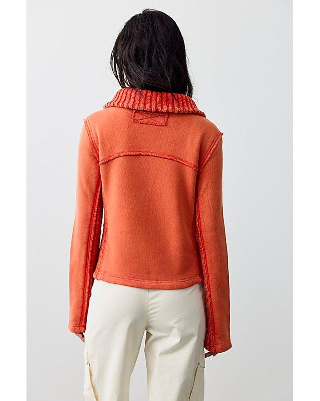 Free People Red My Inn Zip-Up
