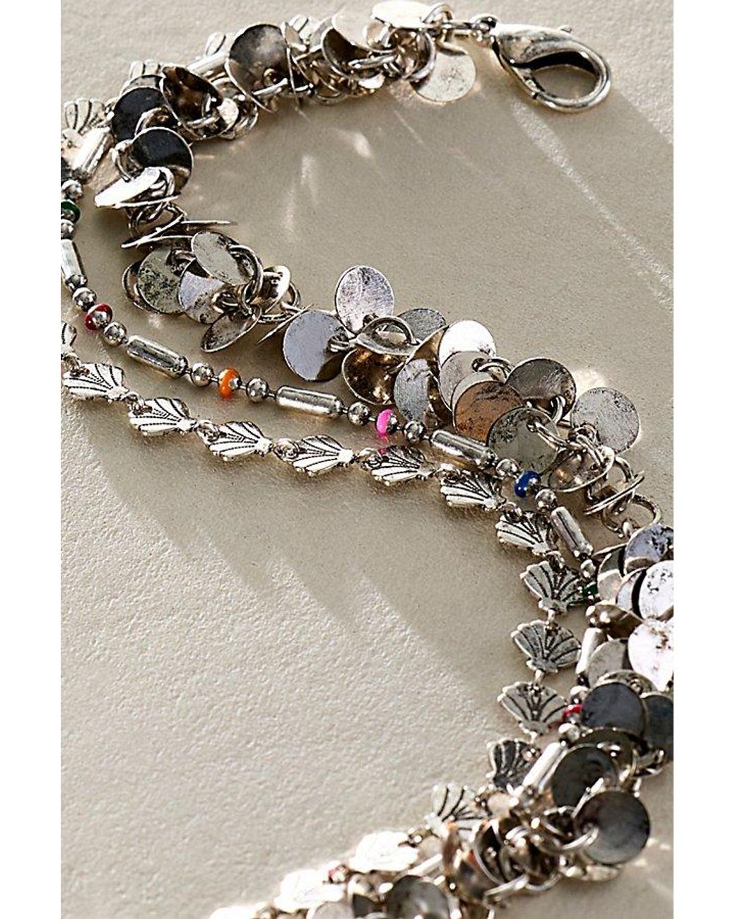 Free People Brown Solana Layered Anklet
