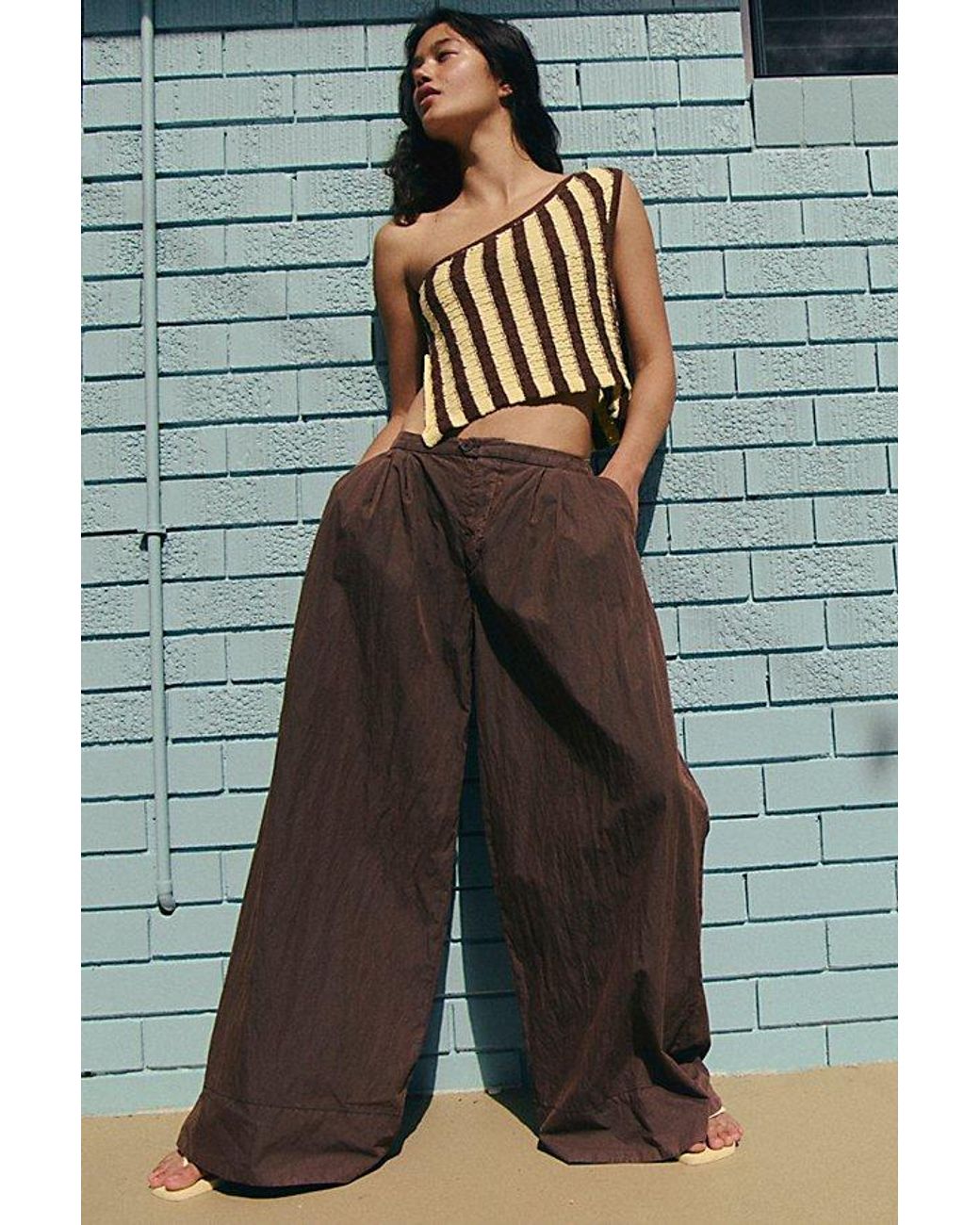 Free People Paige Pleated Pull-On Trousers | Lyst