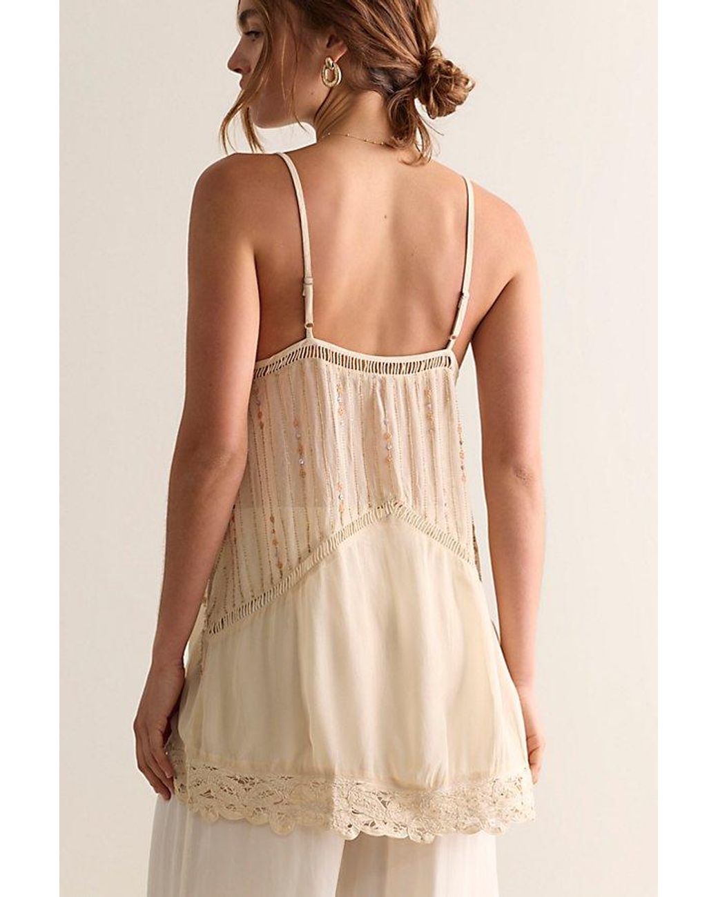 Intimately By Free People Brown Under Your Spell Mini Slip Dress By