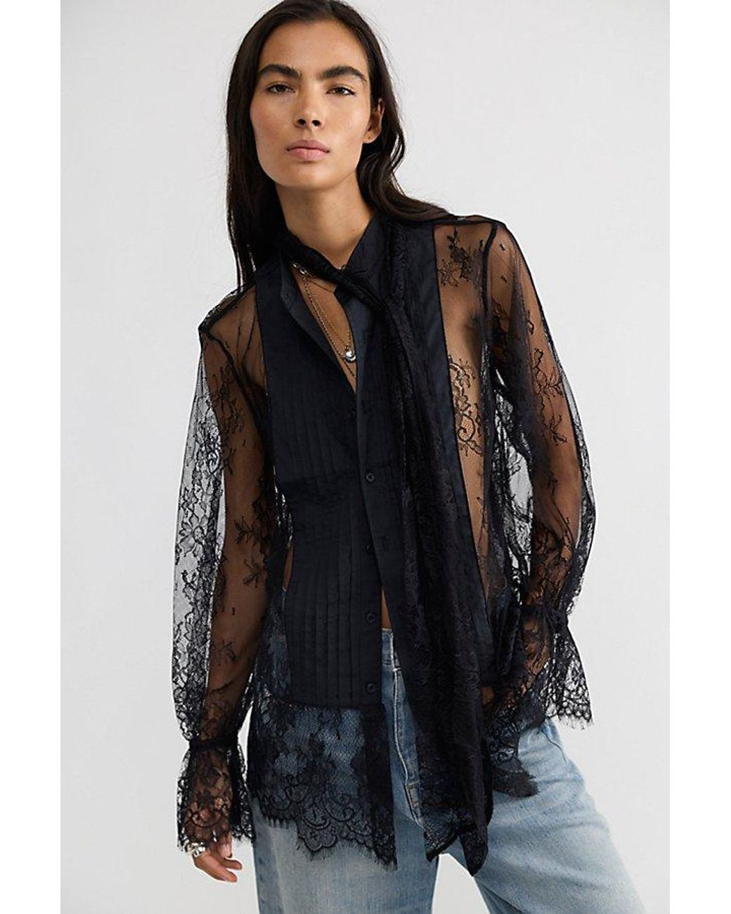 Bali Blue Ophelia Tuxedo Top