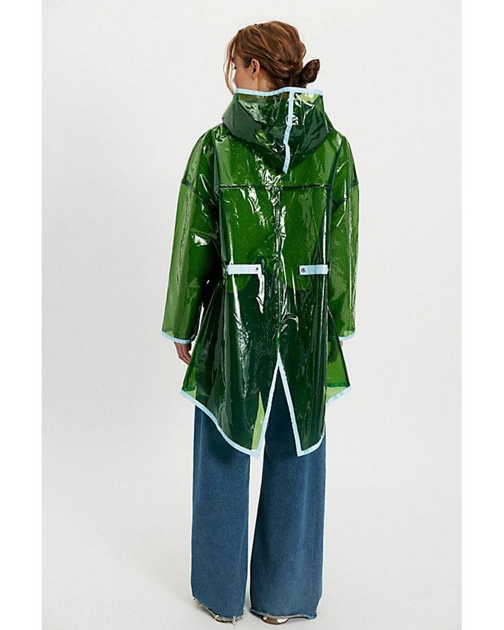 Free People Green Xanadu Magic Raincoat Jacket