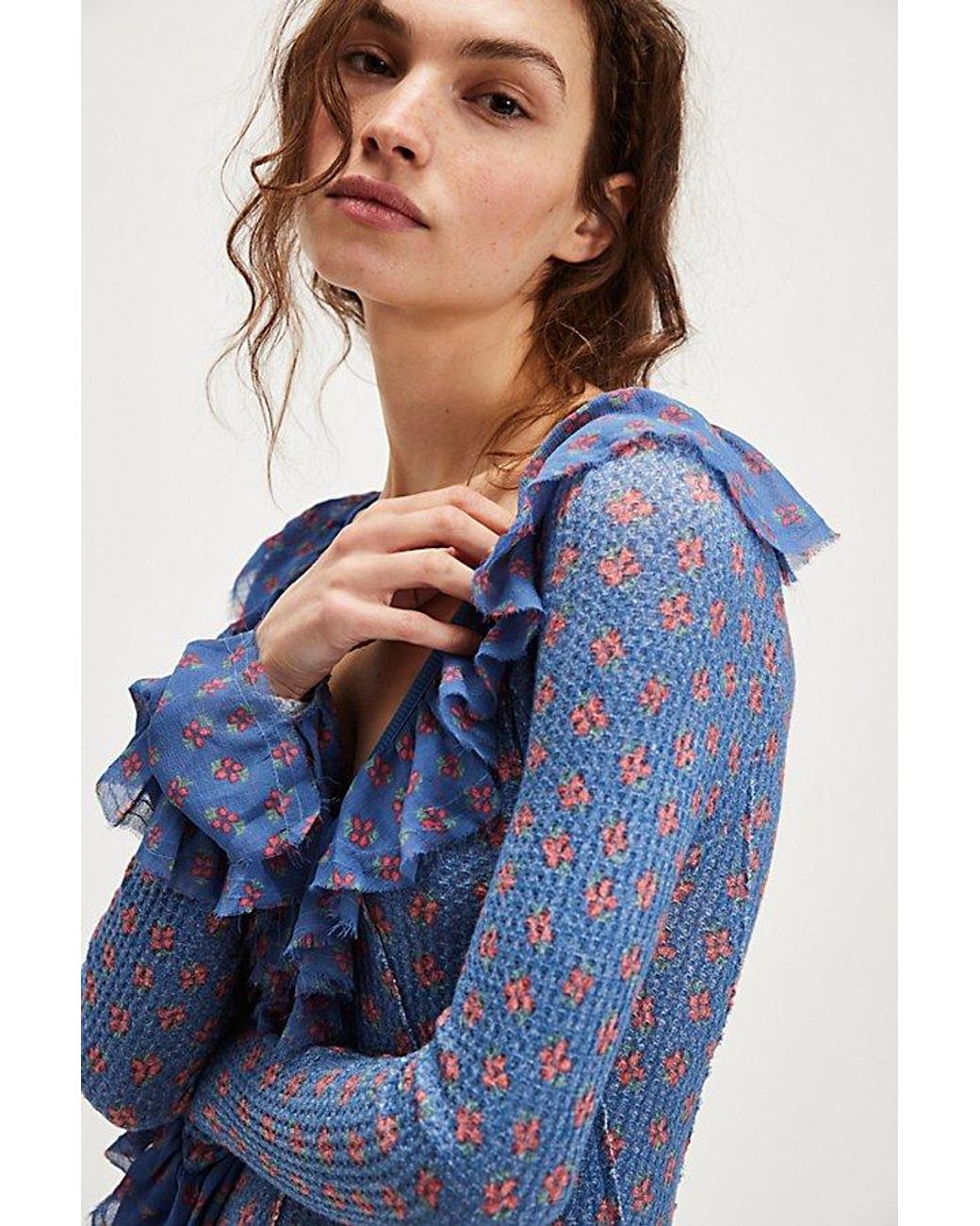 Free People Annalise Maxi Dress in Blue | Lyst