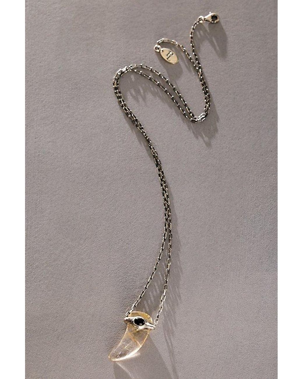 Pamela Love Gray X Free People Quartz Aris Pendant Necklace