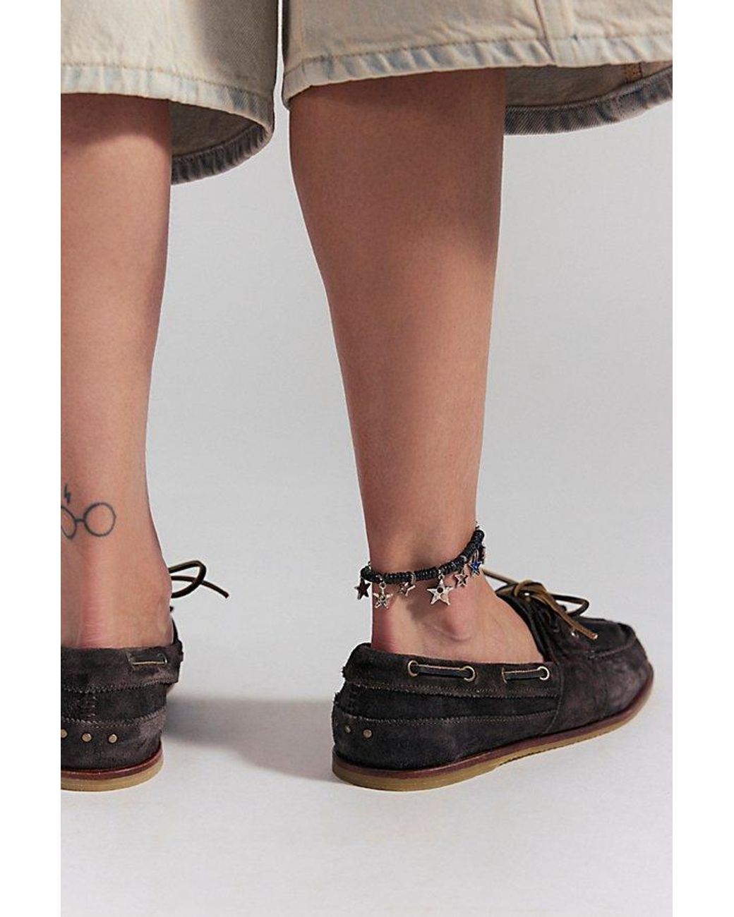 Free People Gray Benny Boat Shoes Shoe