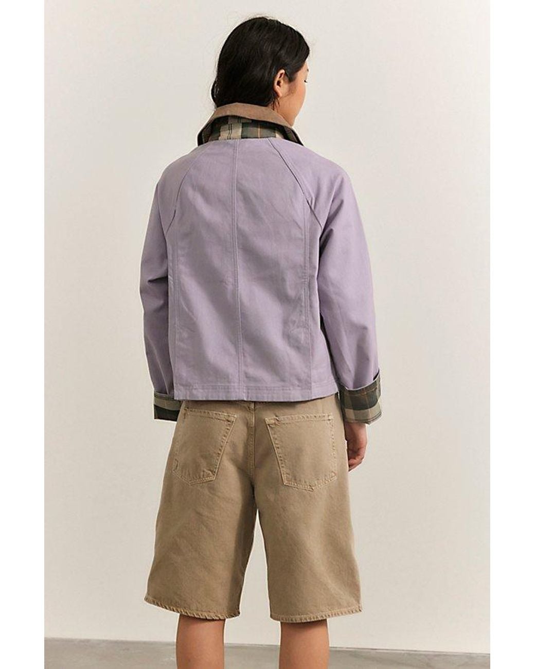 Barbour Purple Cropped Beadnell Casual Jacket
