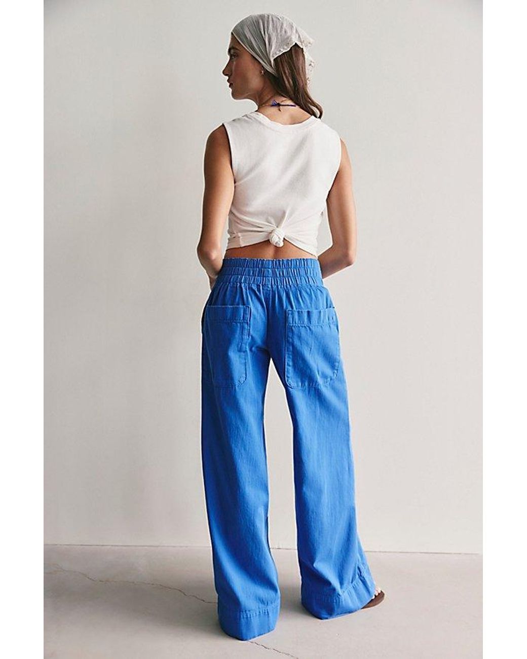 Free People Blue Breezy Denim Pull-On Jeans
