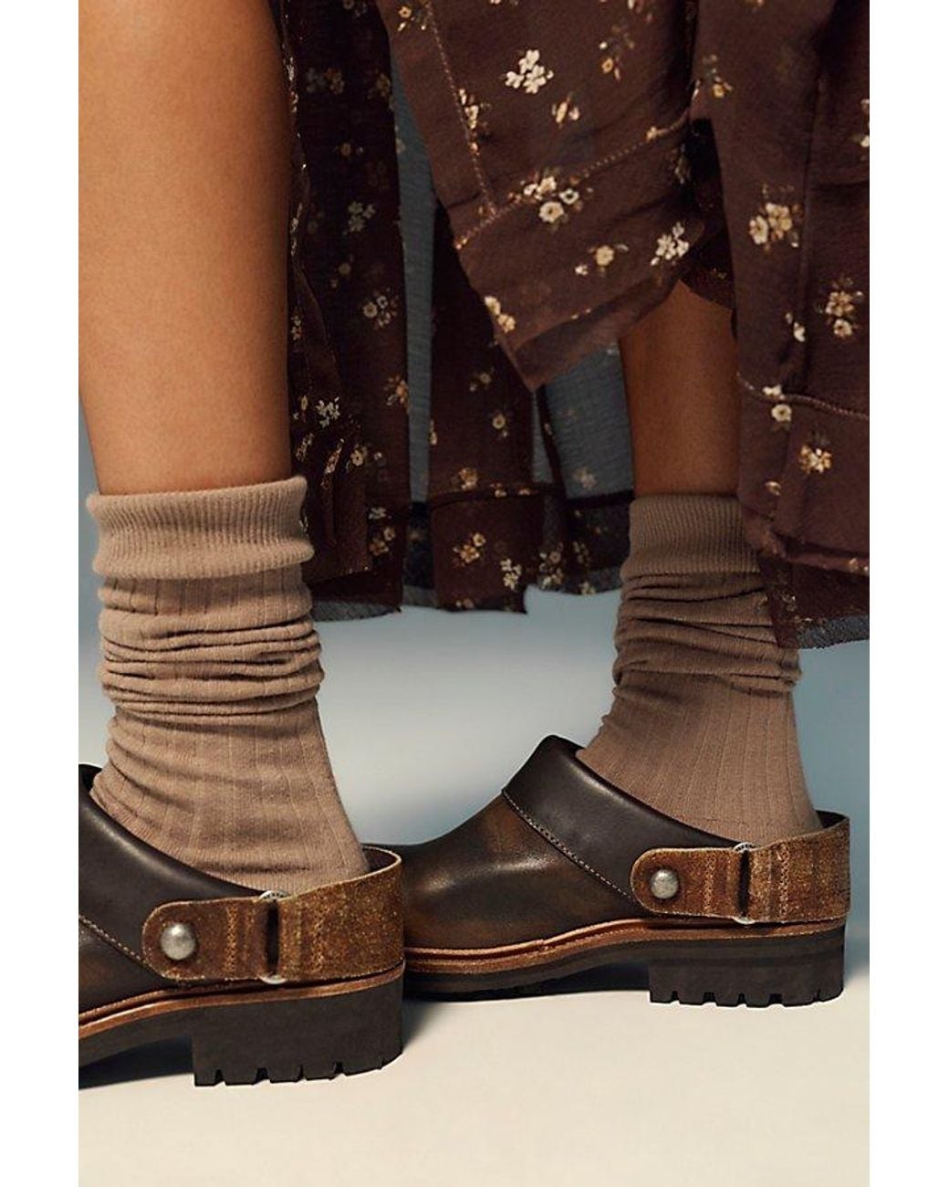 Free People Brown Remy Mules