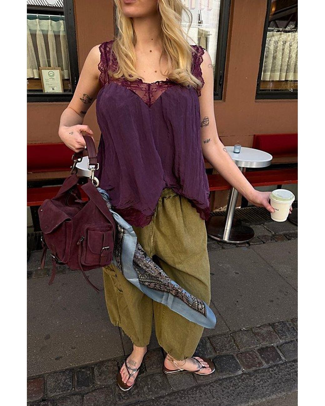 Intimately By Free People Purple Lacey Essential Tunic