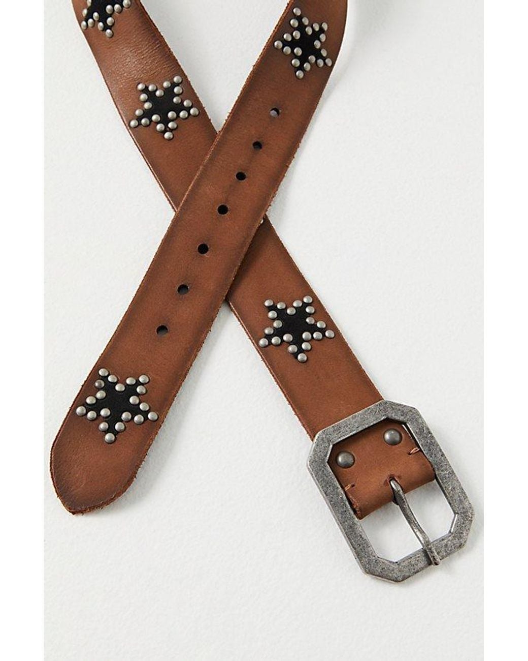 Free People Brown Starcrossed Studded Belt