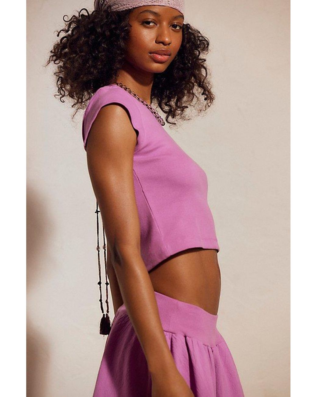 free-est Pink Annette Tee Skirt Set By