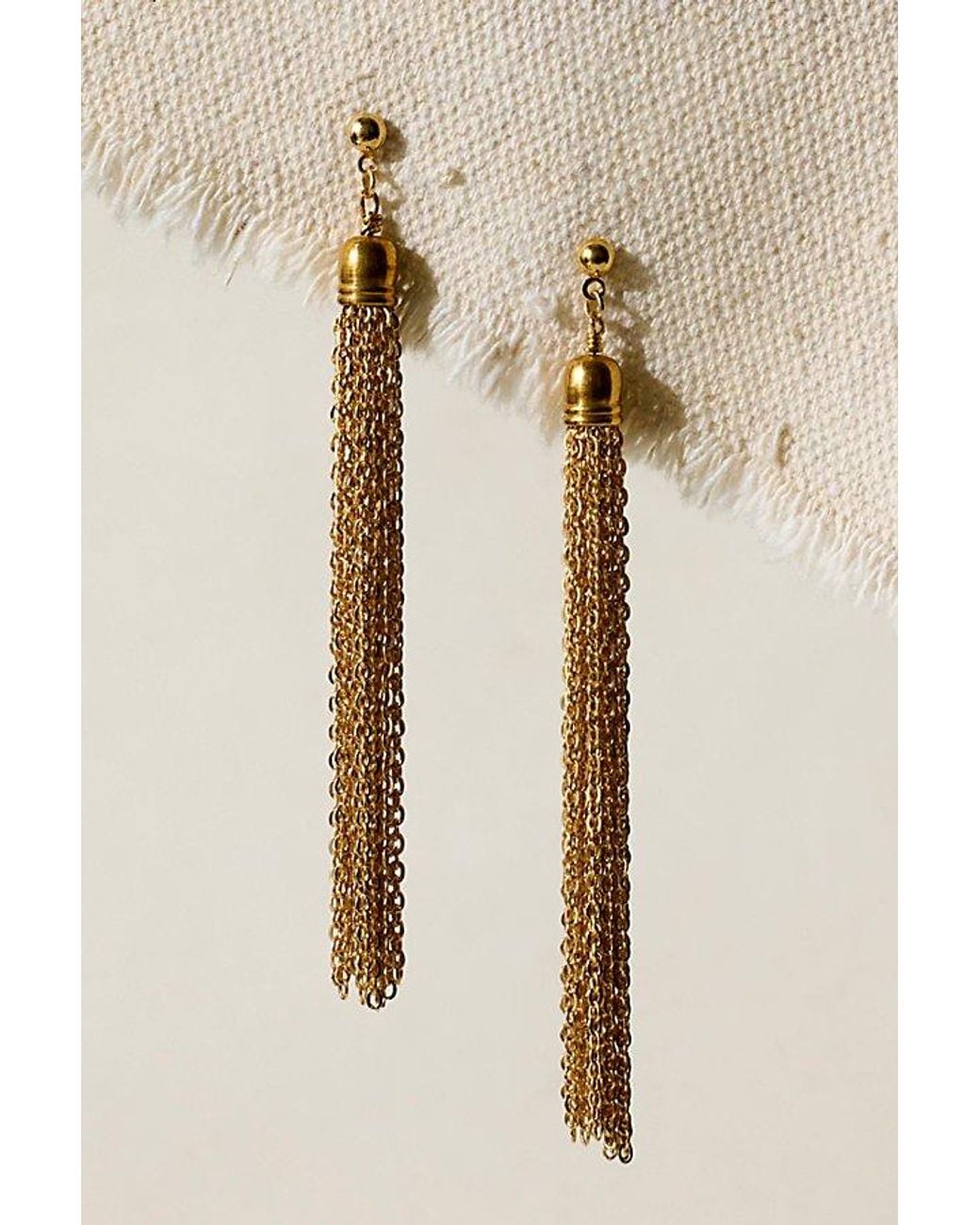 Free People Natural Elsie Tassel Earrings