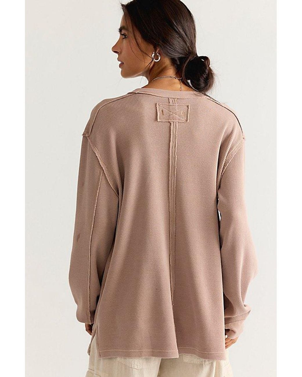Free People Brown We The Free On Your Side Asymmetric Thermal